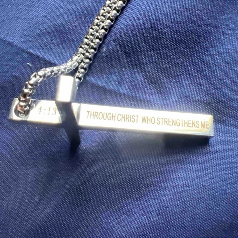 Stainless steel Cross pendant with necklace